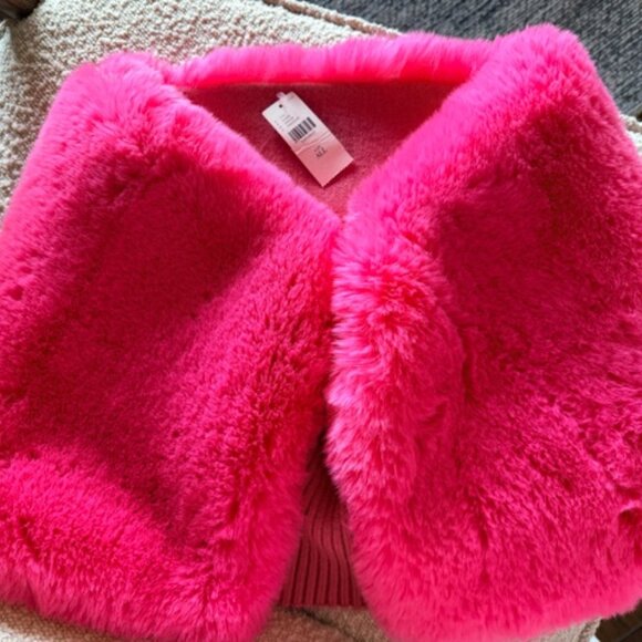 Maeve Accessories - Maeve Anthropologie Electric Fuschia Pink Faux Fur - OS